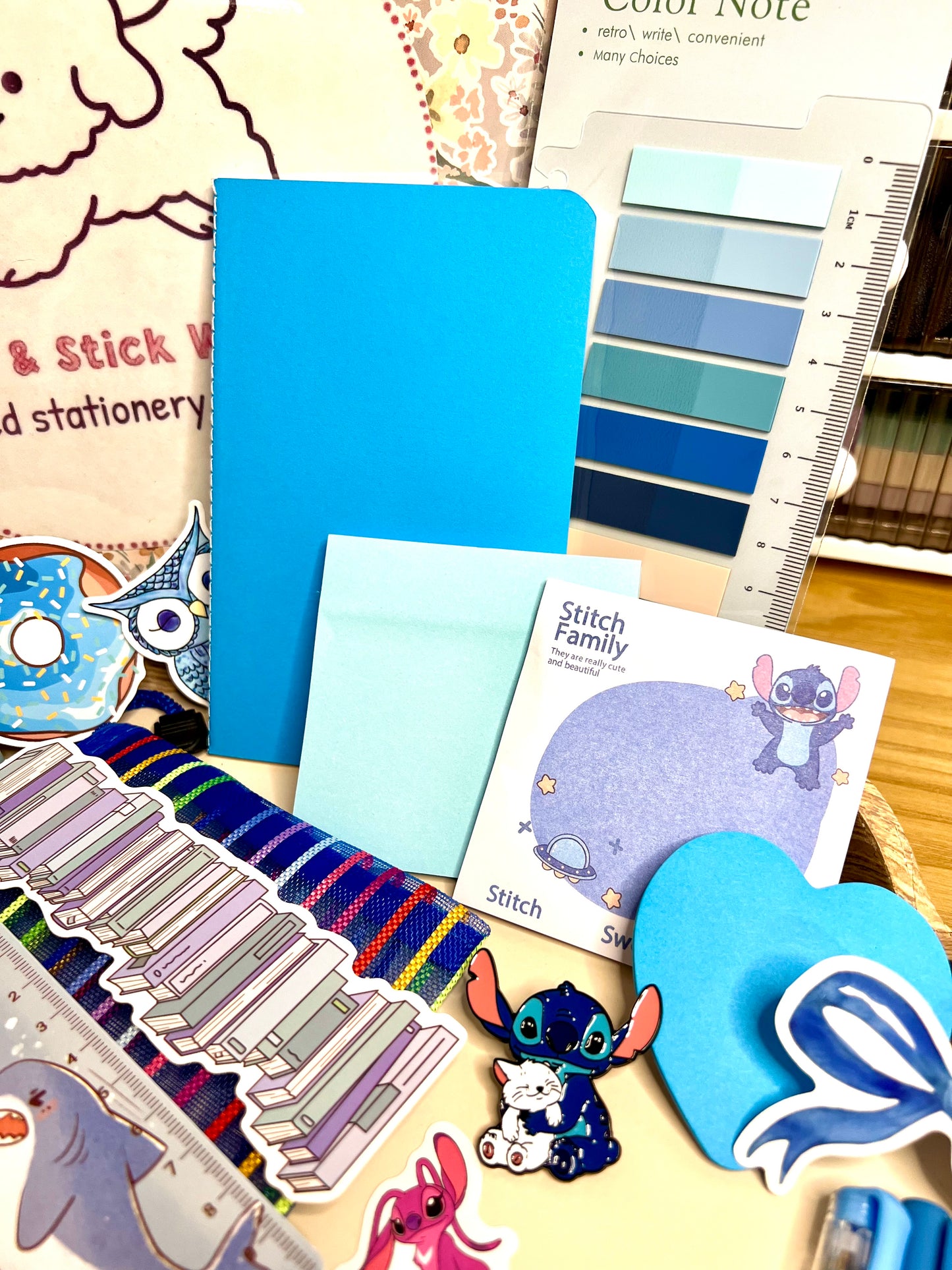 Blue Stitch 15-18 item Stationery bundle